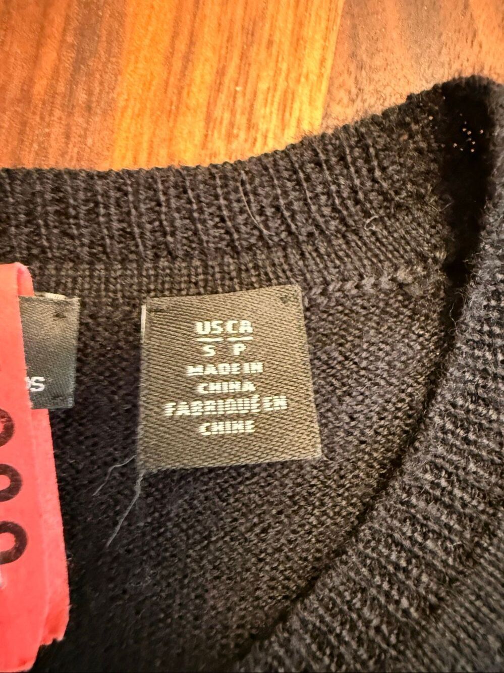 Saks Fifth Avenue Youth Black Merino Blend Crewneck Pullover Hoodie Size Small - Picture 6 of 8